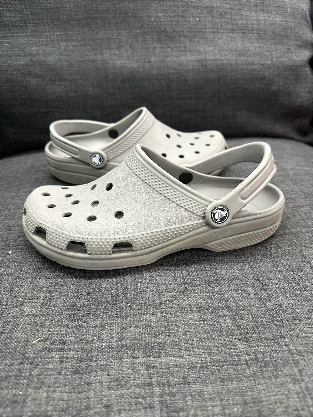 Crocs grey classic clog cement grey size 8 women’s